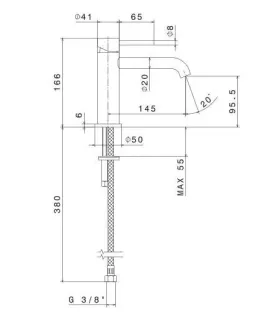 Смеситель для раковины Kerama Marazzi Eterna 69612XKM.50.050 сталь